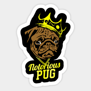 The Notorious Pug Sticker